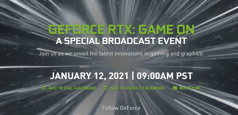 Nvidia inviterer til RTX-event den 12. januar 2021